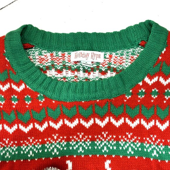 White Cat Diva Ugly Christmas Sweater Size Large  by Holiday Hype - Picture 5 of 9